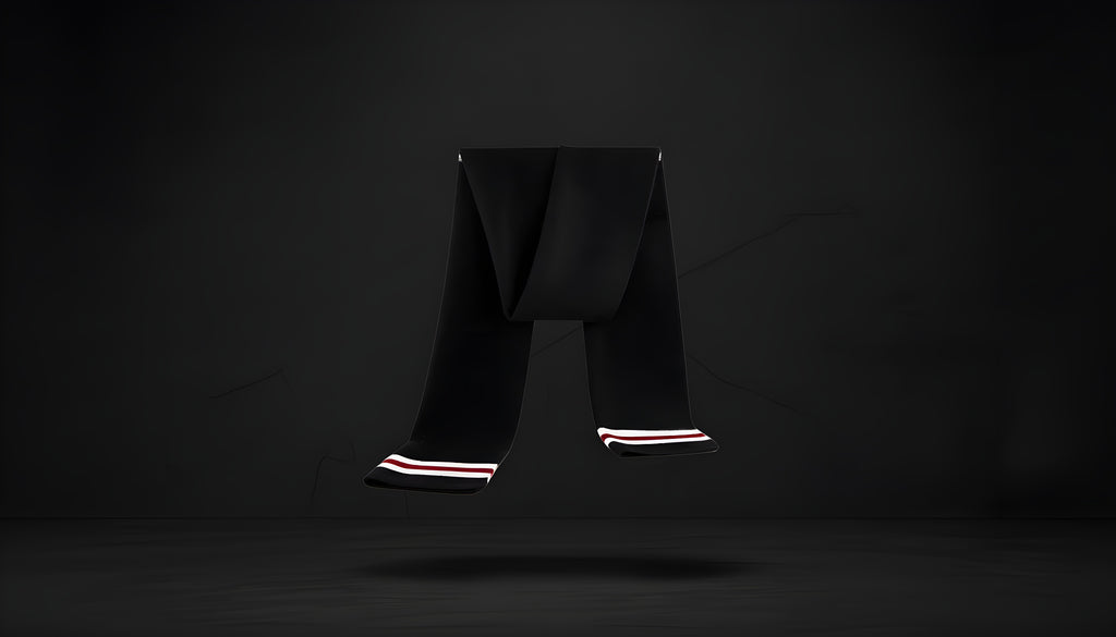 Cashmere striped scarf