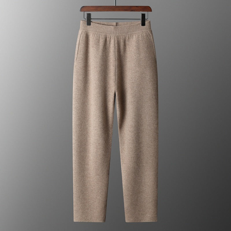 Men's Thick Cashmere Pants High Waist