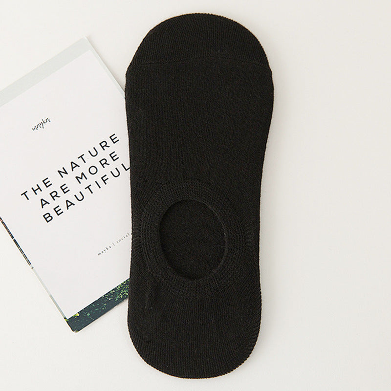 Men's solid color boat socks