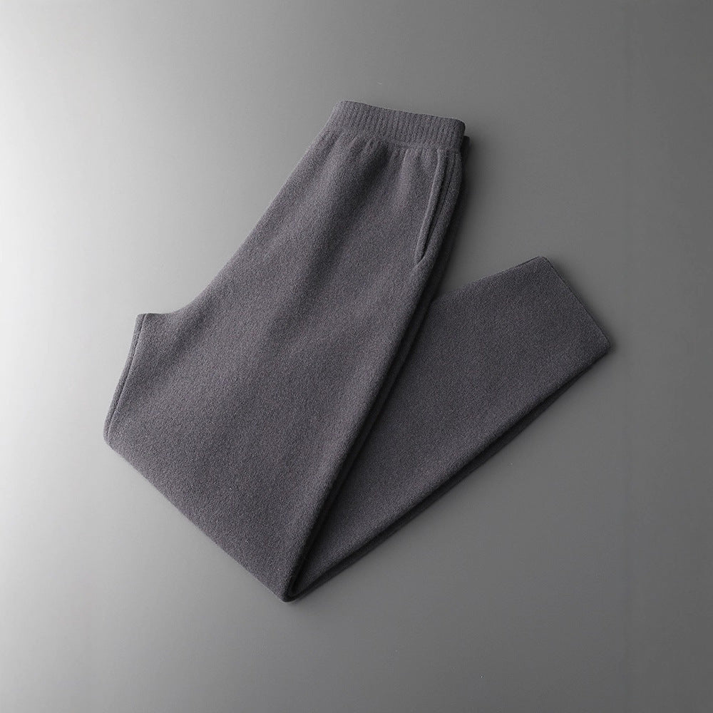 Men's Thick Cashmere Pants High Waist