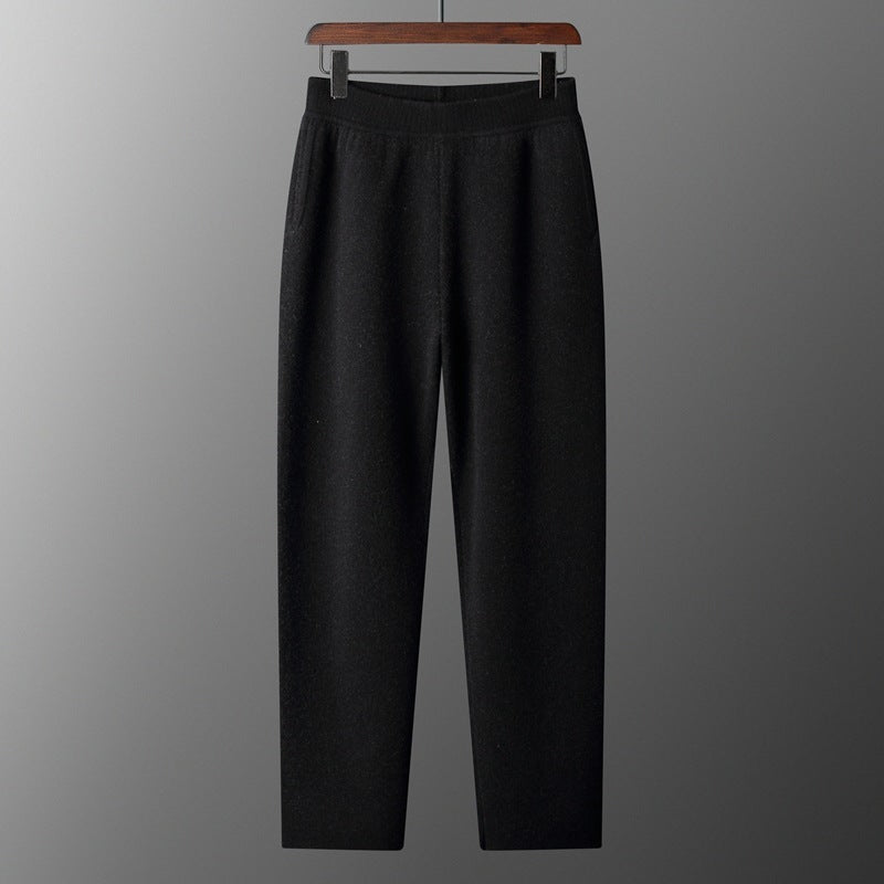Men's Thick Cashmere Pants High Waist