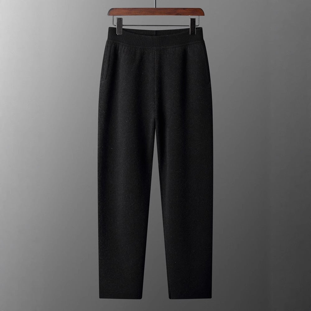 Men's Thick Cashmere Pants High Waist